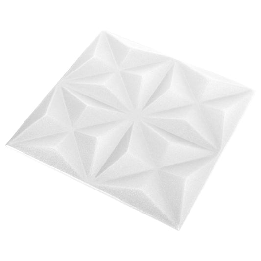Nástěnné Panely 24 Pcs Origami Bílá 50 X 50 Cm Xps Pěna