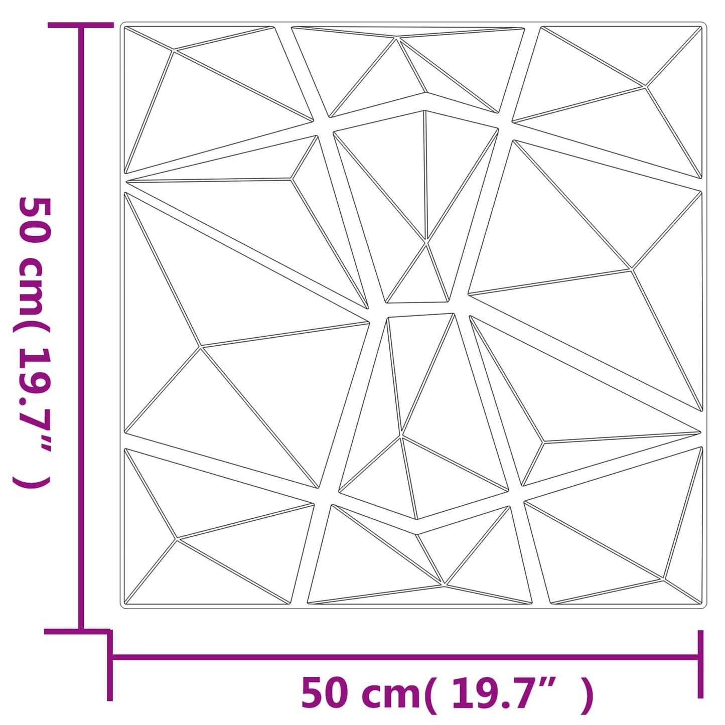Nástěnné Panely 48 Pcs Betonově Šedá 50 X 50 Cm Xps Pěna