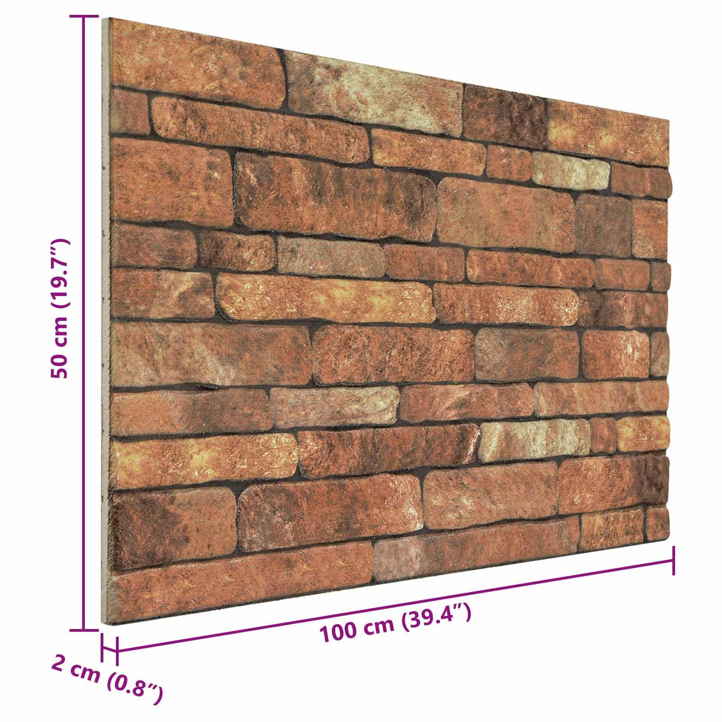 Nástěnné Panely 10 Pcs Hnědá A Bílá 100 X 50 Cm Eps Pěna