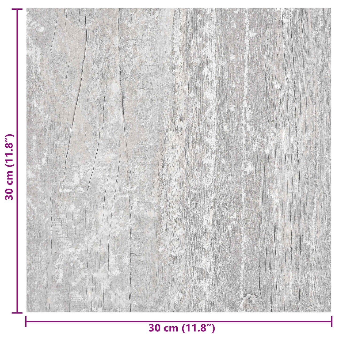 Samolepicí Podlahová Prkna 30,5 X 30,5 Cm 20 Pcs Pvc Šedá