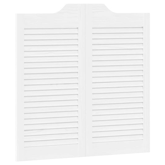 Kyvné Dveře Bílá 80 X 40 Cm Masivní Borovicové Dřevo