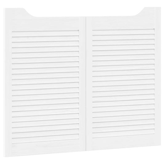 Kyvné Dveře 2 Pcs Bílá Masivní Borovicové Dřevo