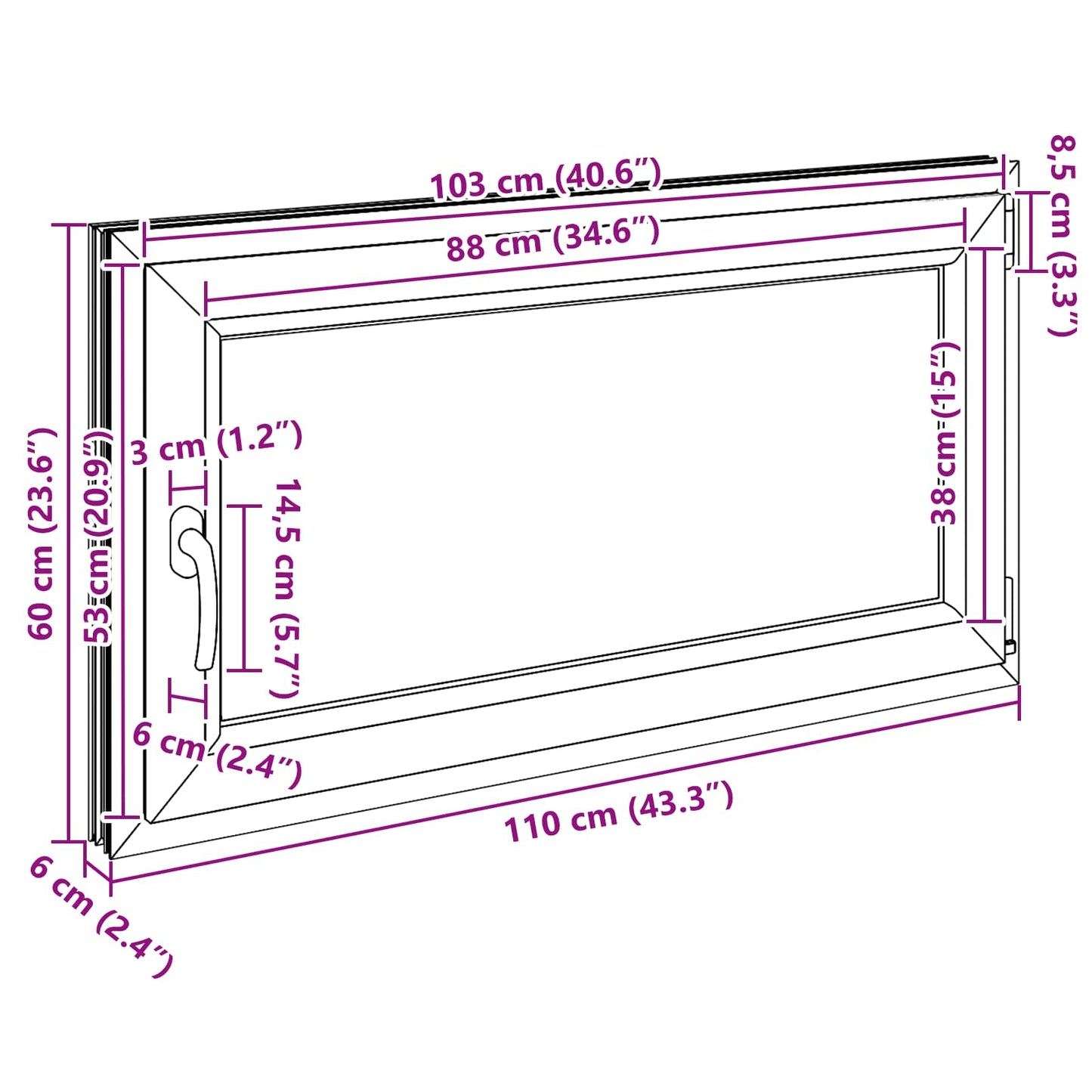 Okeno Do Suterénu Risor 110 X 60 Cm Pvc A Sklo Bílá