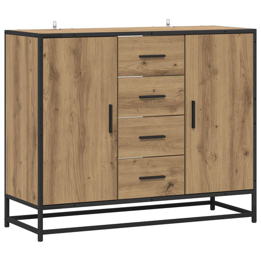 Servírovací Skříň Dub Artisan 92 X 35 X 76 Cm Kompozitní Dřevo