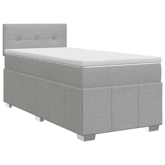 Postel Boxspring S Matrací 90 X 190 Cm Textil