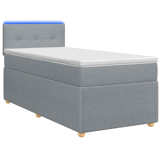 Box Spring Postel S Matrací A Led 90 X 190 Cm