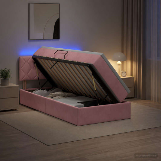 Led Postel S Úložným Prostorem A Matrací