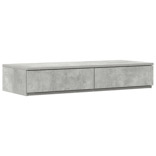 Zásuvky Pod Postel Šedá Beton 75X36,5X16,5 Cm Ze Zpracovaného Dřeva
