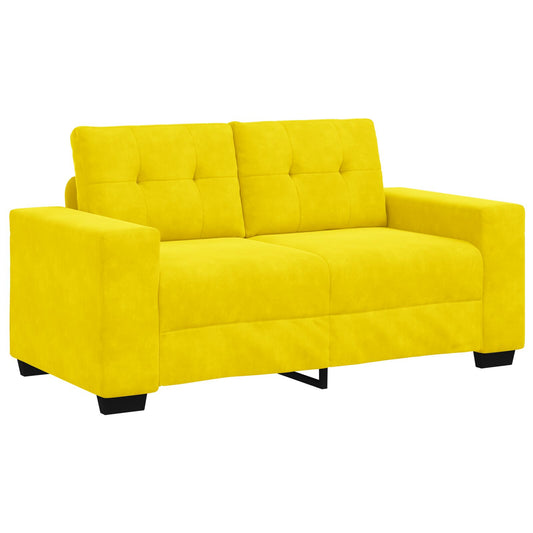 2Dílná Pohovka S Polštáři Žlutý Samet