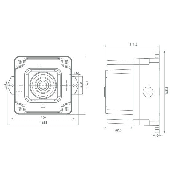 Těžká siréna/houkačka (7 tónů) s červeným stroboskopickým světlem 85-260 V