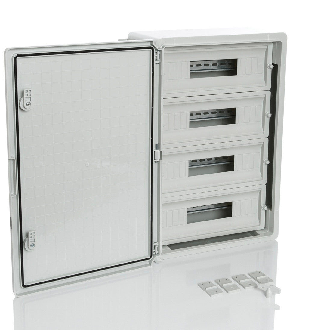 Rozvodnice plastová pro modulové přístroje šedé dveře, IP65, Plastim