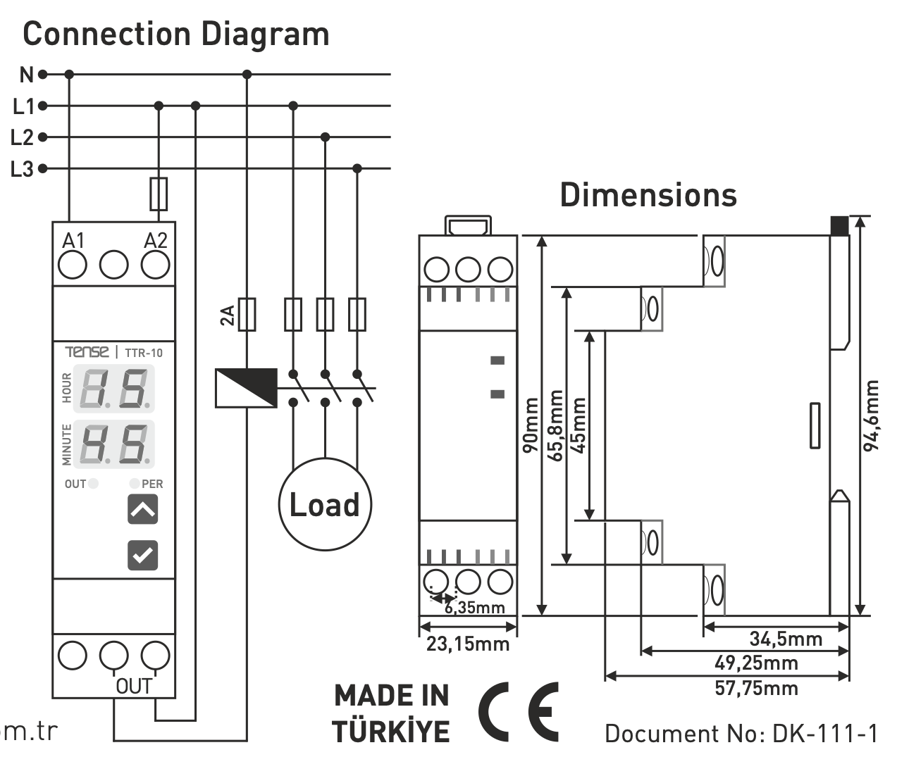 Časovač na DIN lištu digitální 24h 230 V/AC 16A/250V/4000VA astronomické spínace