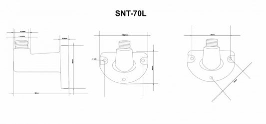 Montážní konzola ABS / montážní úhelník / nástěnná konzola pro signalizační sloupky