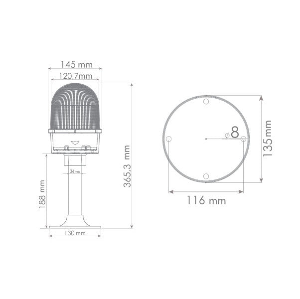 Zábleskový maják překážek