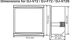 DJ-V - vestavěný digitální panelový voltmetr pro střídavé napětí 1-500 V, panelové měřiče