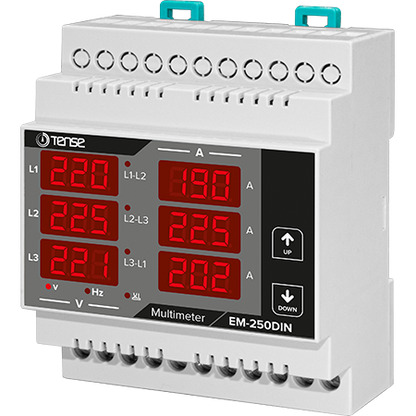 3-fázový digitální panelový multimetr DIN Ukazatel proudu, napětí a frekvence
