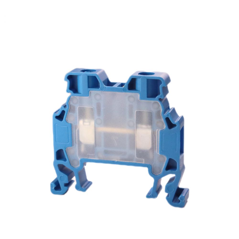 ONKA 4mm2 Šroubová kolejnicová spojka svorkovnice Terminál na DIN lištu 2-vodičová modrá, 1010025