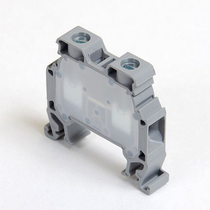 ONKA 6mm2 Šroubová kolejnicová spojka svorkovnice Terminál na DIN lištu 2-vodičová šedá, 1010032