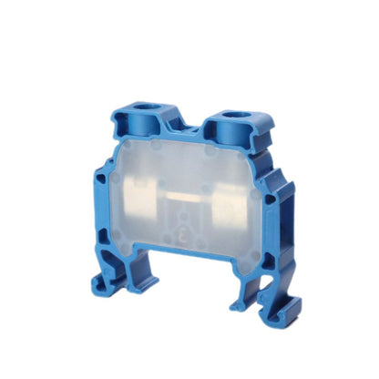 ONKA 6mm2 Šroubová kolejnicová spojka svorkovnice Terminál na DIN lištu 2-vodičová modrá, 1010035