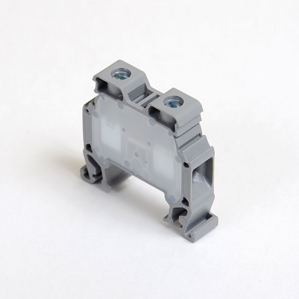 ONKA 10mm2 Šroubová kolejnicová spojka svorkovnice Terminál na DIN lištu 2-vodičová šedá, 1010042