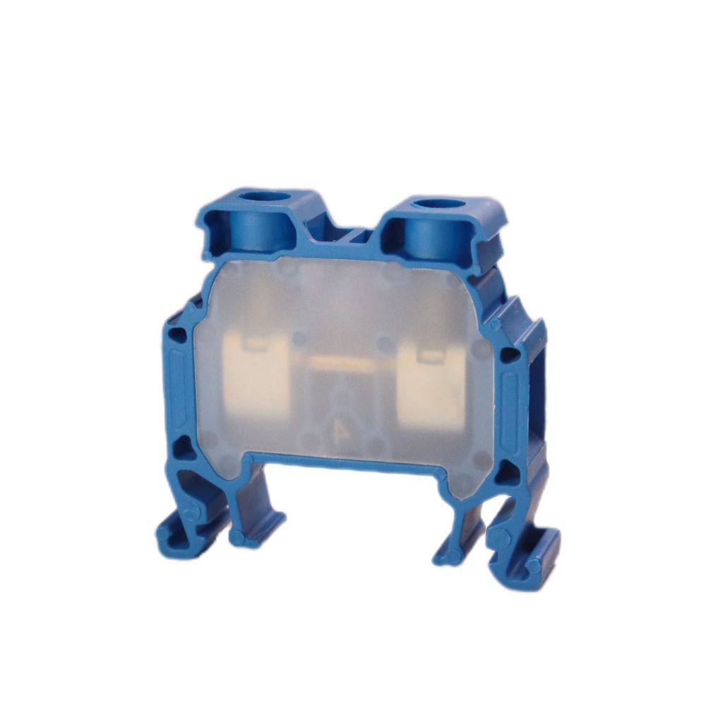 ONKA 10mm2 Šroubová kolejnicová spojka svorkovnice Terminál na DIN lištu 2-vodičová modrá, 1010045