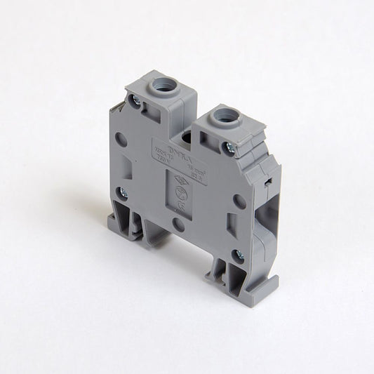 ONKA 16mm2 Šroubová kolejnicová spojka svorkovnice Terminál na DIN lištu 2-vodičová šedá, 1010052
