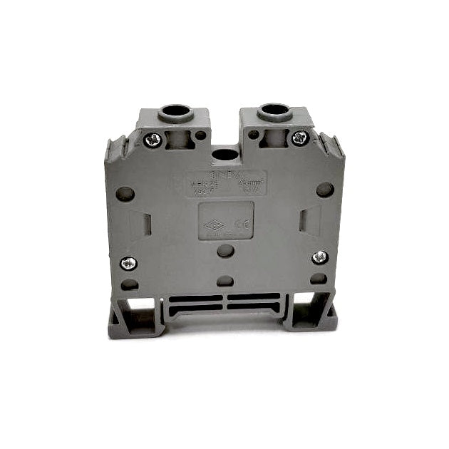 ONKA 25mm2 Šroubová kolejnicová spojka svorkovnice Terminál na DIN lištu 2-vodičová šedá, 1010062