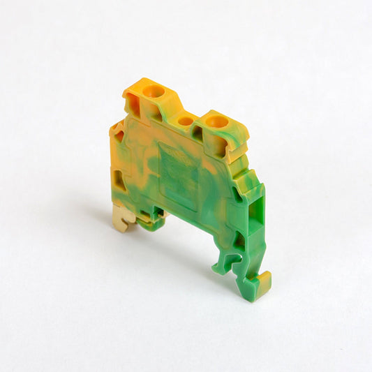 ONKA 2,5mm2 PE Šroubová kolejnicová spojka svorkovnice terminál na DIN lištu 2-vodičová šedá, 1010219