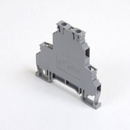 ONKA 2.5mm2, 2 patrová Šroubová kolejnicová spojka svorkovnice Terminál na DIN lištu 4-vodičová šedá, 1010332