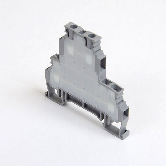 ONKA 2.5mm2, 2 patrová Šroubová kolejnicová spojka svorkovnice Terminál na DIN lištu 4-vodičová šedá, 1010332