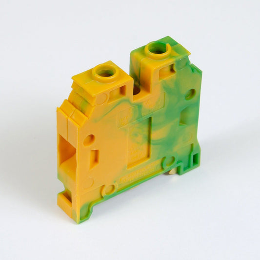 ONKA 16mm2 PE Šroubová kolejnicová spojka svorkovnice terminál na DIN lištu 2-vodičová šedá, 1010532