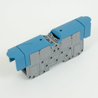 ONKA 70mm2 M8 Šroubová kolejnicová spojka svorkovnice terminál na DIN lištu s ochranným krytem, modrá, 1030048