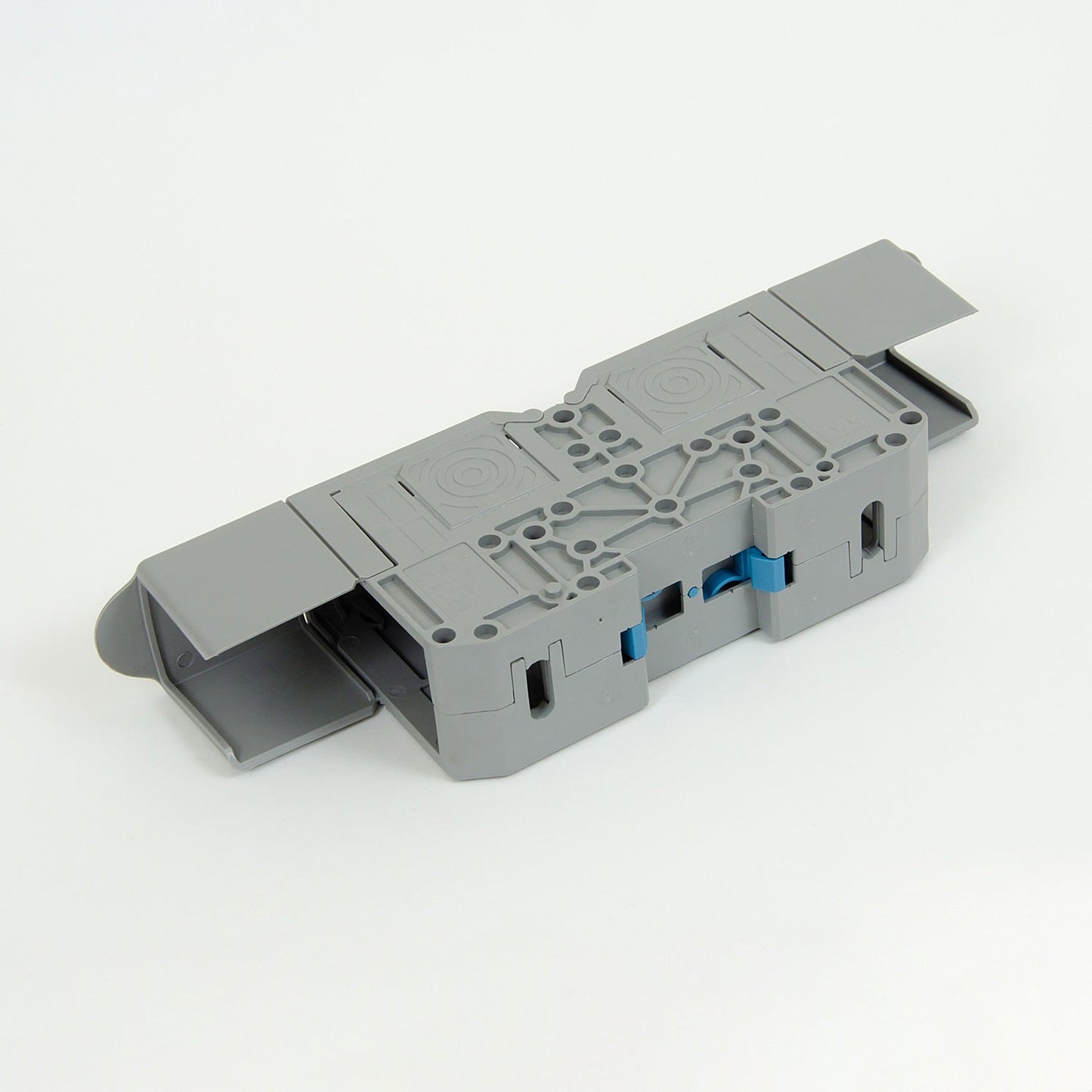 ONKA 120mm2 M10 Šroubová kolejnicová spojka svorkovnice terminál na DIN lištu s ochranným krytem, šedá, 1030073