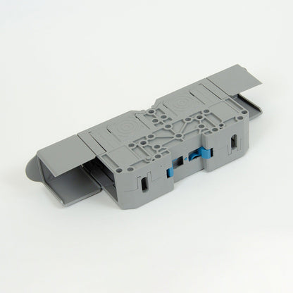 ONKA 120mm2 M10 Šroubová kolejnicová spojka svorkovnice terminál na DIN lištu s ochranným krytem, šedá, 1030073