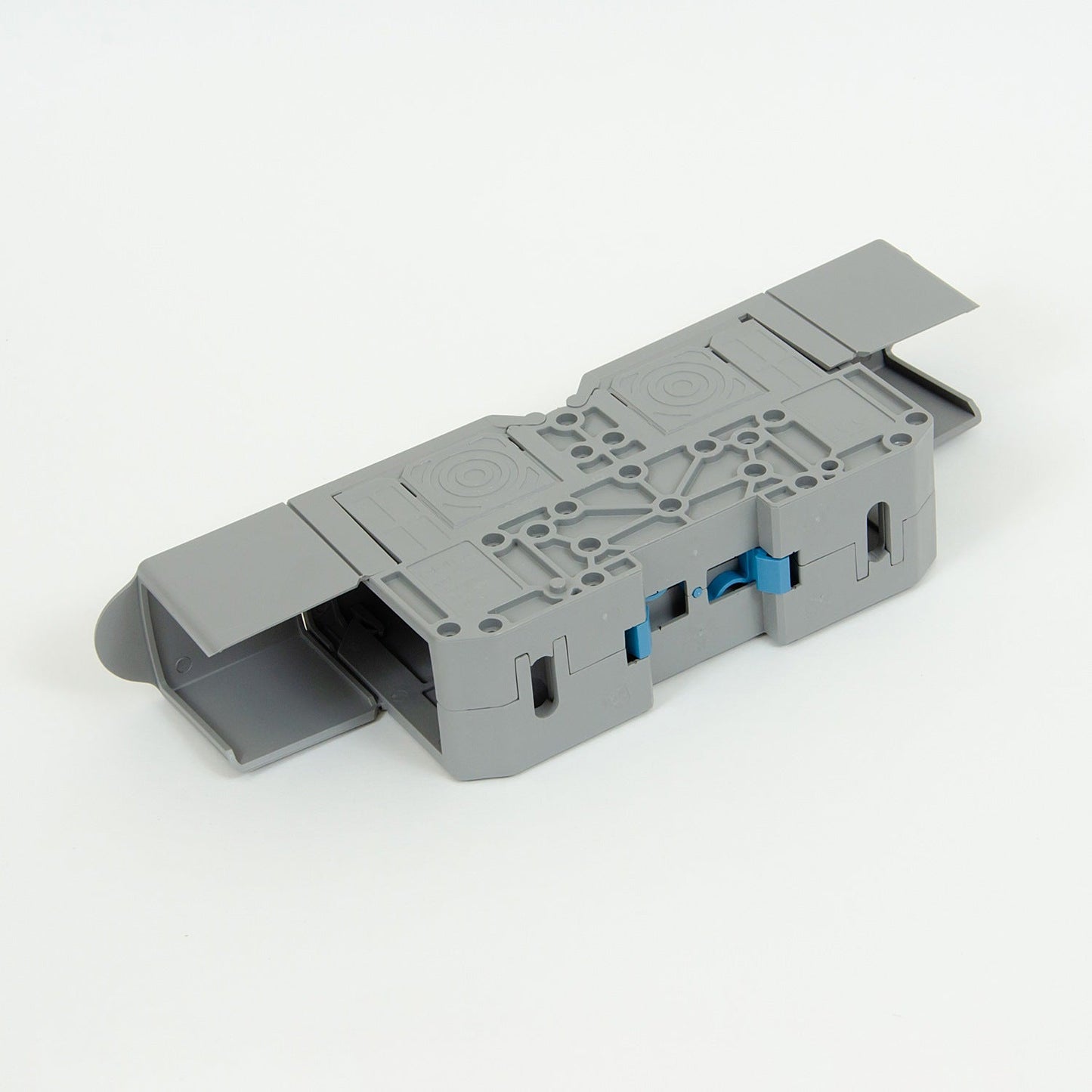 ONKA 150mm2 M12 Šroubová kolejnicová spojka svorkovnice terminál na DIN lištu s ochranným krytem, šedá, 1030088