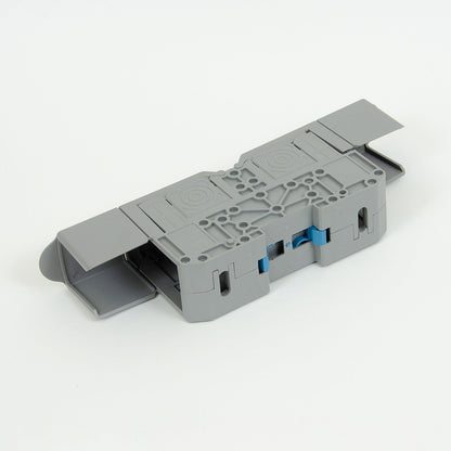 ONKA 150mm2 M12 Šroubová kolejnicová spojka svorkovnice terminál na DIN lištu s ochranným krytem, šedá, 1030088