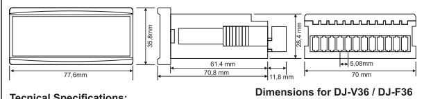 Čítač frekvence / čítač frekvence / panel měřiče frekvence digitální vestavěný 1-400Hz