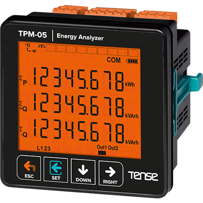 Analyzátor parametrů 3 fázové sítě proudů napětí frekvencí výkonu energie RS485