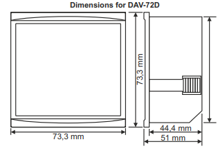 DAV-72D panelový digitální ampérmetr a voltmetr pro AC 100 ampérů, 150V