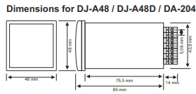 Digitální vestavěný panelový ampérmetr pro měření střídavých nepřímých proudů X/5
