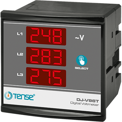 DJ-V96T Voltmetr panelový  digitální třífázový vestavný pro AC