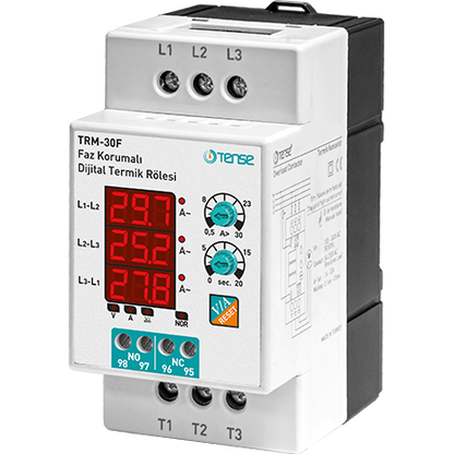 Digitální nadproudové relé s ochranou napětí a 3×3místným LED displejem TRM-30F