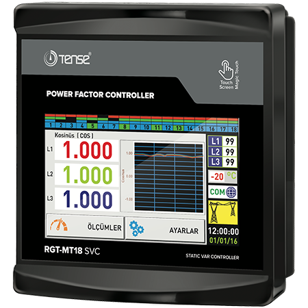 RGT-MT18 - Regulátor jalového výkonu 18 úrovňový +TCR  s RS485 ModBus