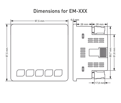 3-fázové digitální panelové měřiče Multimetr proudu Napětí Indikátor frekvence