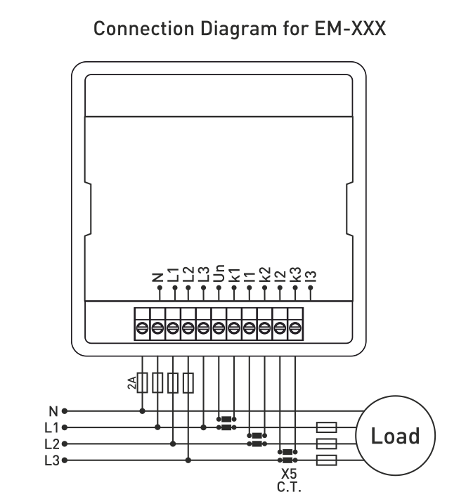 3-fázové digitální panelové měřiče Multimetr proudu Napětí Indikátor frekvence