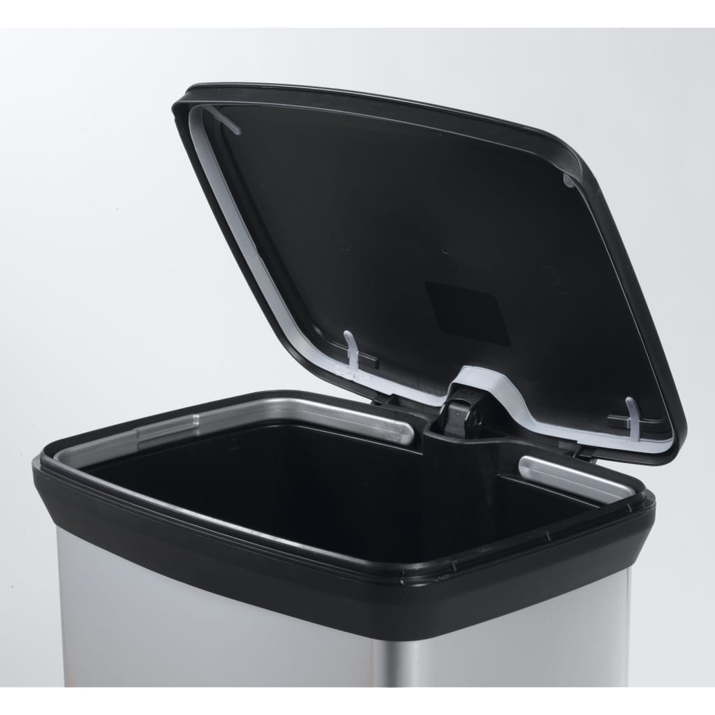 Curver Pedálový Odpadkový Koš Deco Obdélníkový Stříbrný