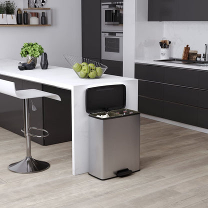 Curver Dvojitý Pedálový Odpadkový Koš Deco Šedý