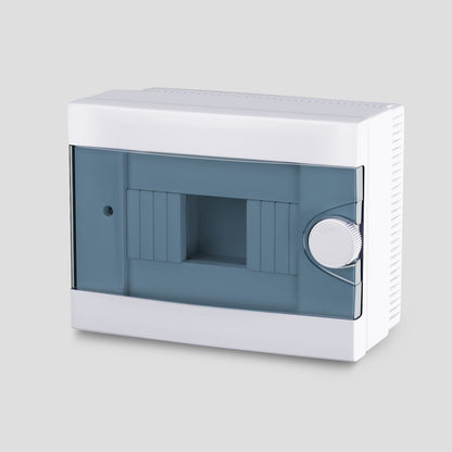 ARS Modulární rozváděč 2-6 MOD (6 pojistek), rozvodná skříň pro povrchovou montáž, plastová, průhledná dvířka IP40, 341212