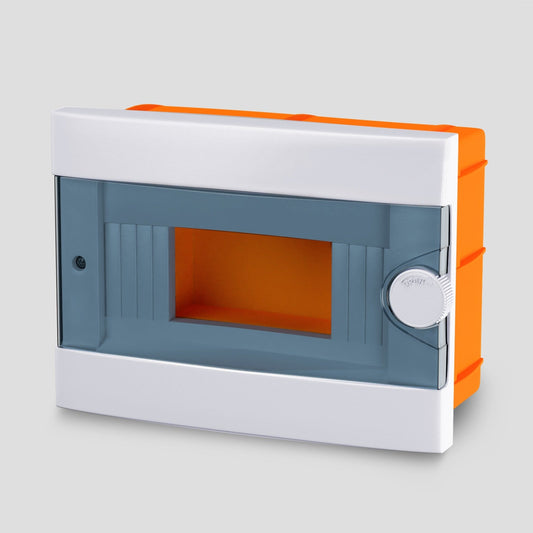 ARS Modulární rozváděč 9 MOD (9 pojistek), rozvodná skříň pod omítku plastová, průhledná dvířka IP40, 341215