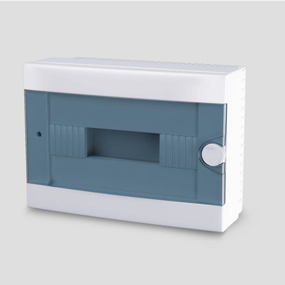 ARS Modulární rozváděč 12 MOD (12 pojistek), rozvodná skříň pro povrchovou montáž, plastová, průhledná dvířka IP40, 341218